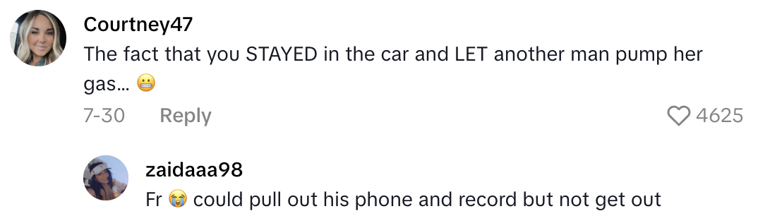 Screenshot 2025 10 18 at 1.39.40 PM A Husband Filmed His Wife Pumping Gas And Getting Hit On By Another Man