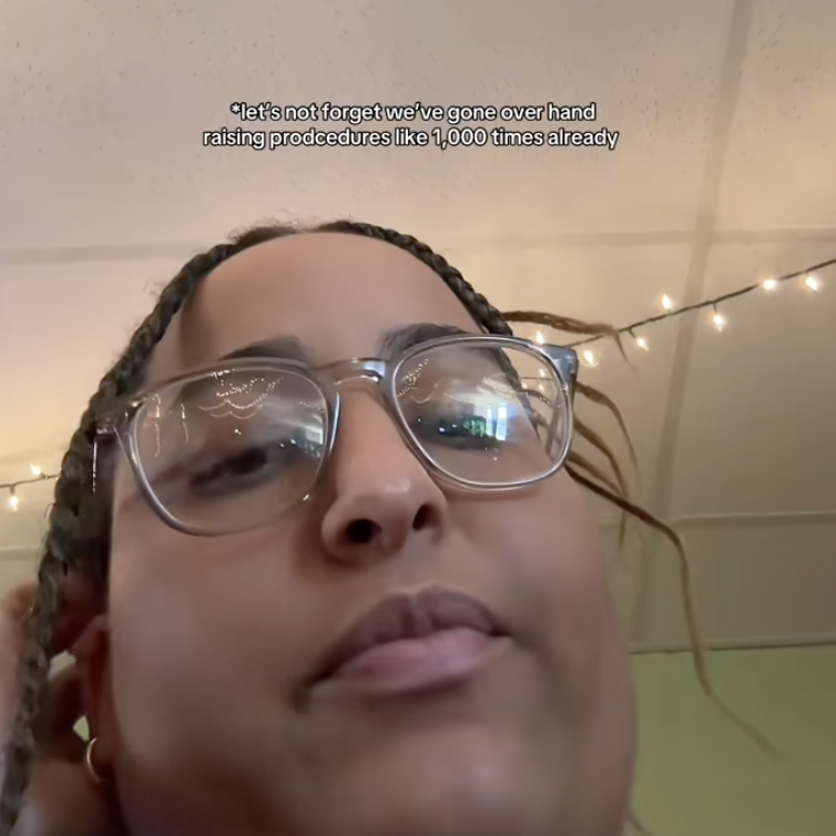 woman talking about her job