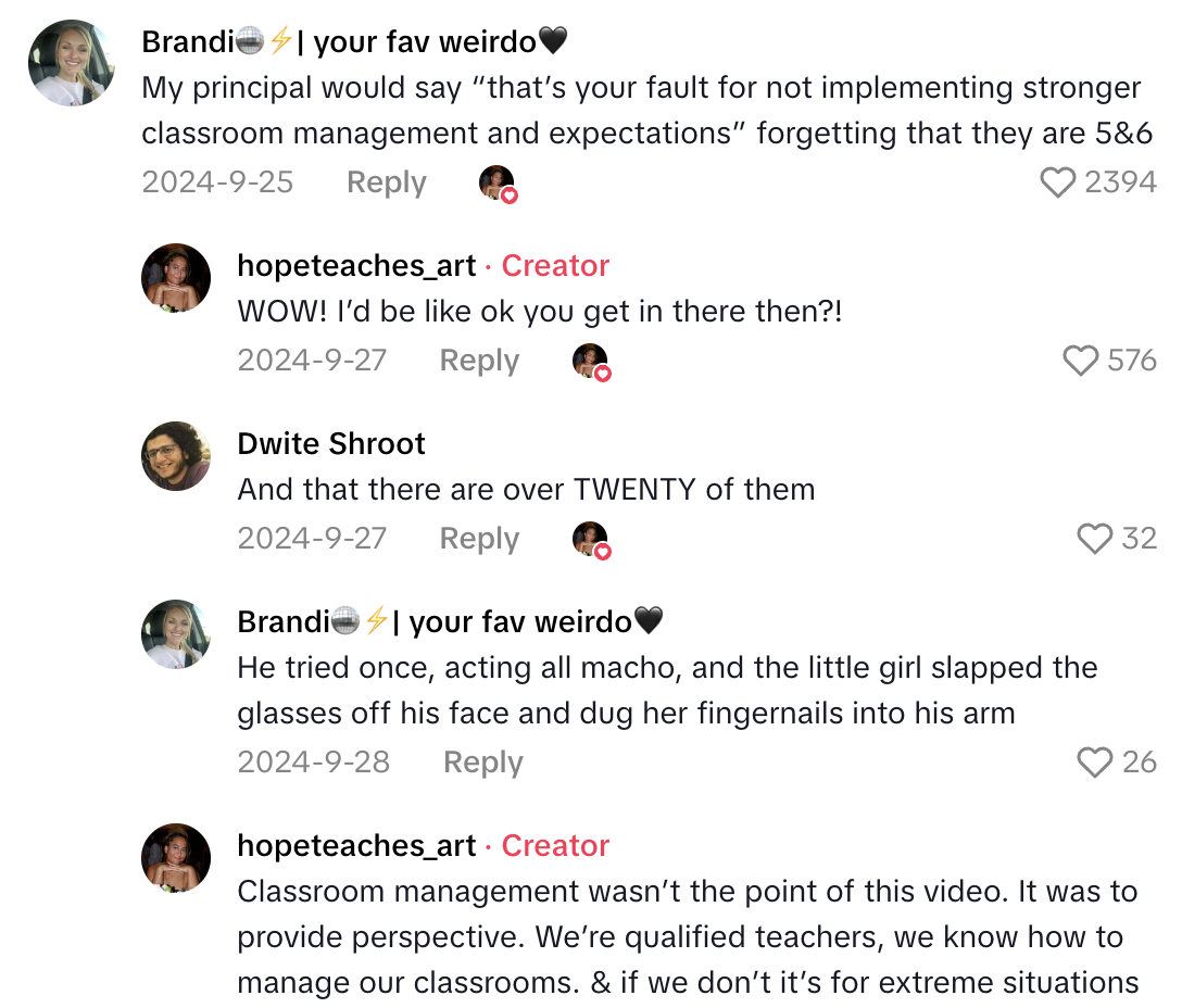 Screenshot 2025 10 18 at 1.54.47 PM An Elementary School Teacher Got Real About Her Job And Said That Working With Kids Makes Her Grumpy And Frustrated