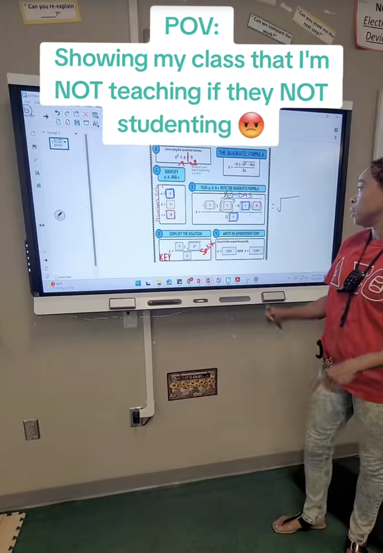 woman in her classroom