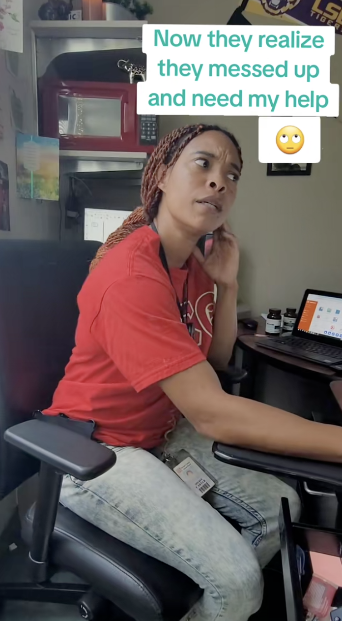 woman talking about teaching