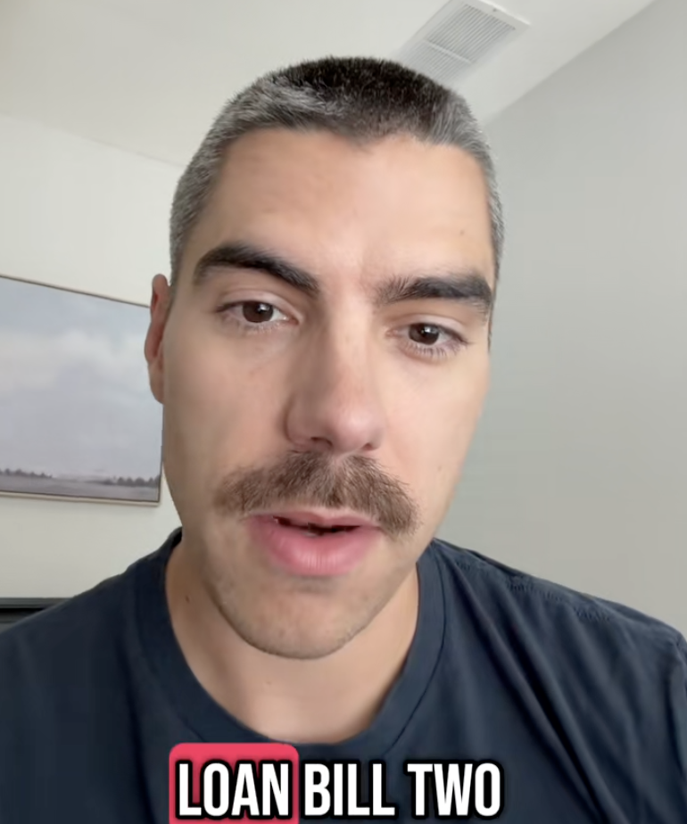 man talking about student loans