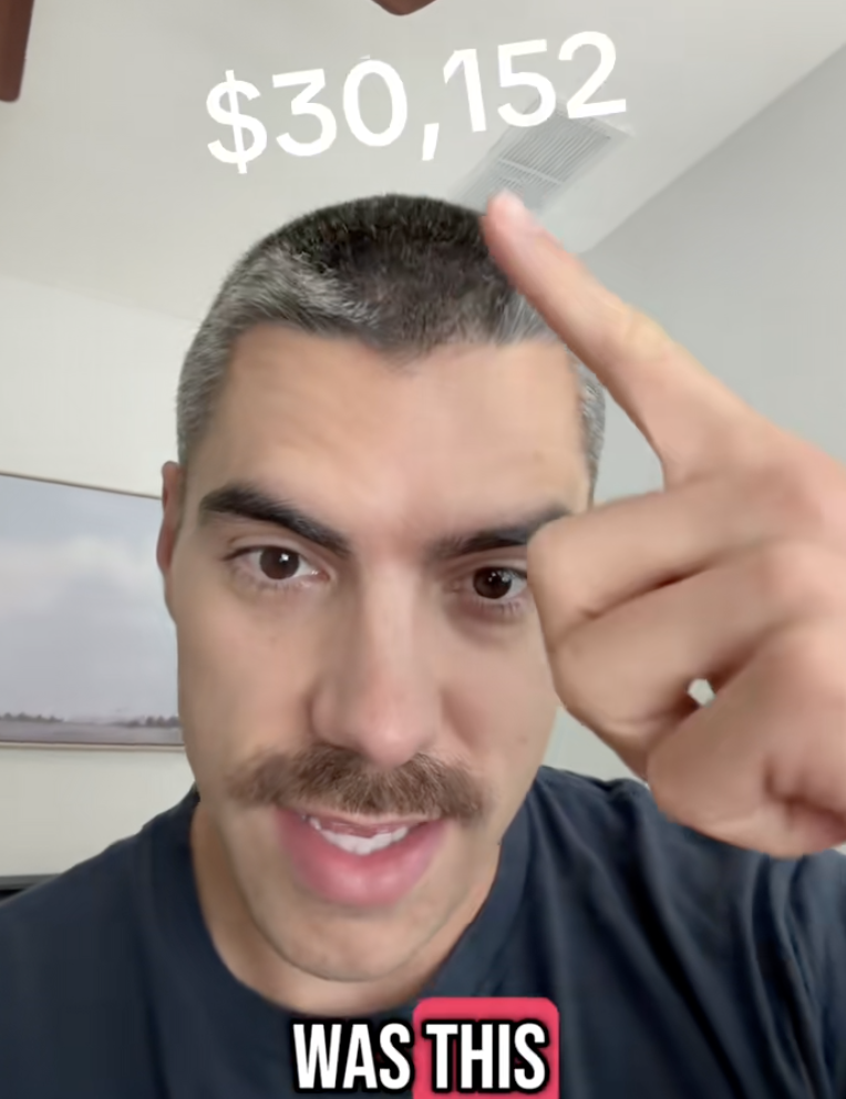 man talking to tiktok viewers