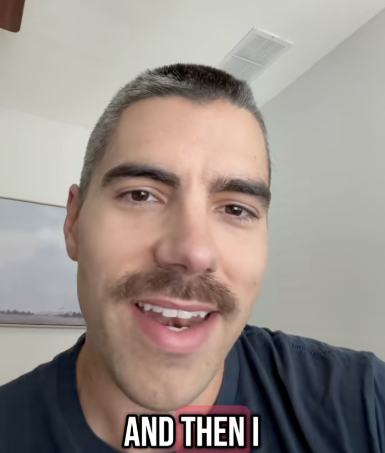 man talking about student loan debt