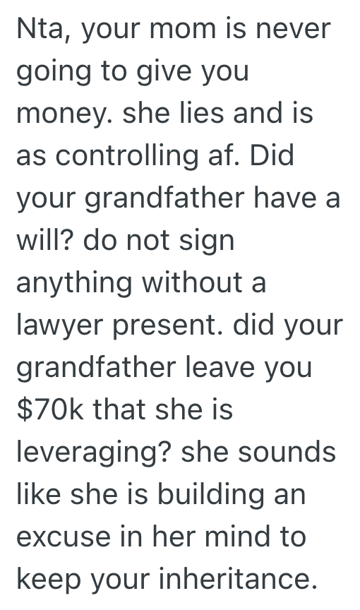 Screenshot 2025 10 18 at 5.36.31 PM Woman Asks Her Mom If She Can Have Her Grandfathers Ring, But After Originally Saying Yes, Her Mom Wants The Ring Back