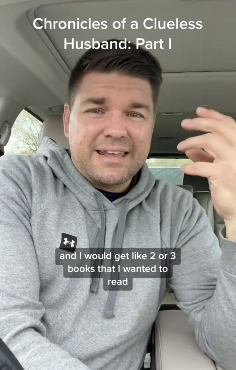 man talking about his wife