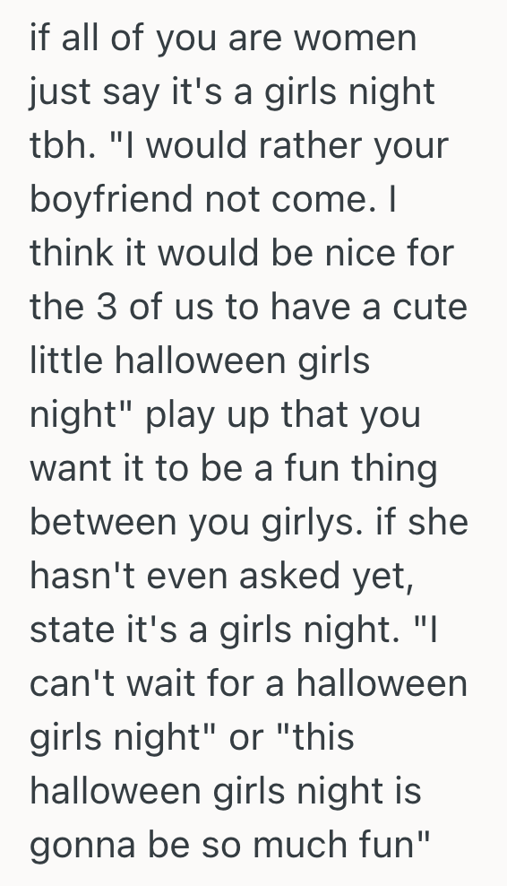 Screenshot 2025 10 18 at 9.55.07 AM Friends Plan To Go Bar Hopping On Halloween, But They Dont Want One Friend To Bring Her Boyfriend