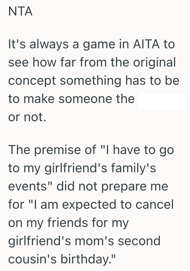 Screenshot 2025 10 19 at 11.46.28 PM Boyfriend Is Sick Of Going To His Girlfriends Familys Events, So This Time, He Put His Foot Down And Refused To Go