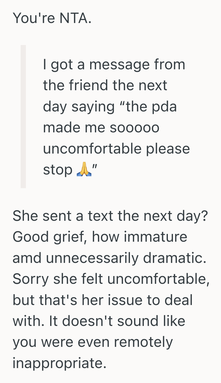 Screenshot 2025 10 20 at 12.12.07 PM Patient Cuddled With Their Partner During Their Recovery, But When Their Friend Labeled Their PDA As Too Much, It Made Everything Awkward