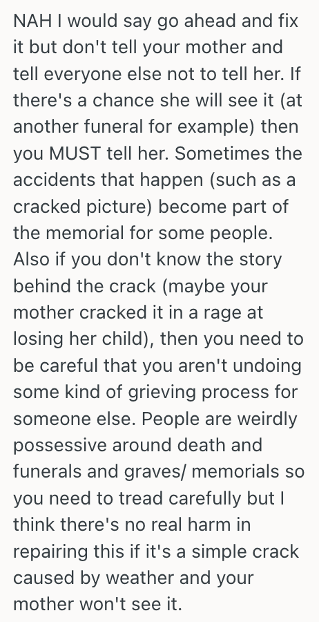 Screenshot 2025 10 20 at 14.24.01 Grown Woman Lost Her Sister When She Was Just A Child, And Has Been Honoring Her Memory Ever Since, But Now Her Mother Wont Allow Her To Maintain Her Sisters Grave