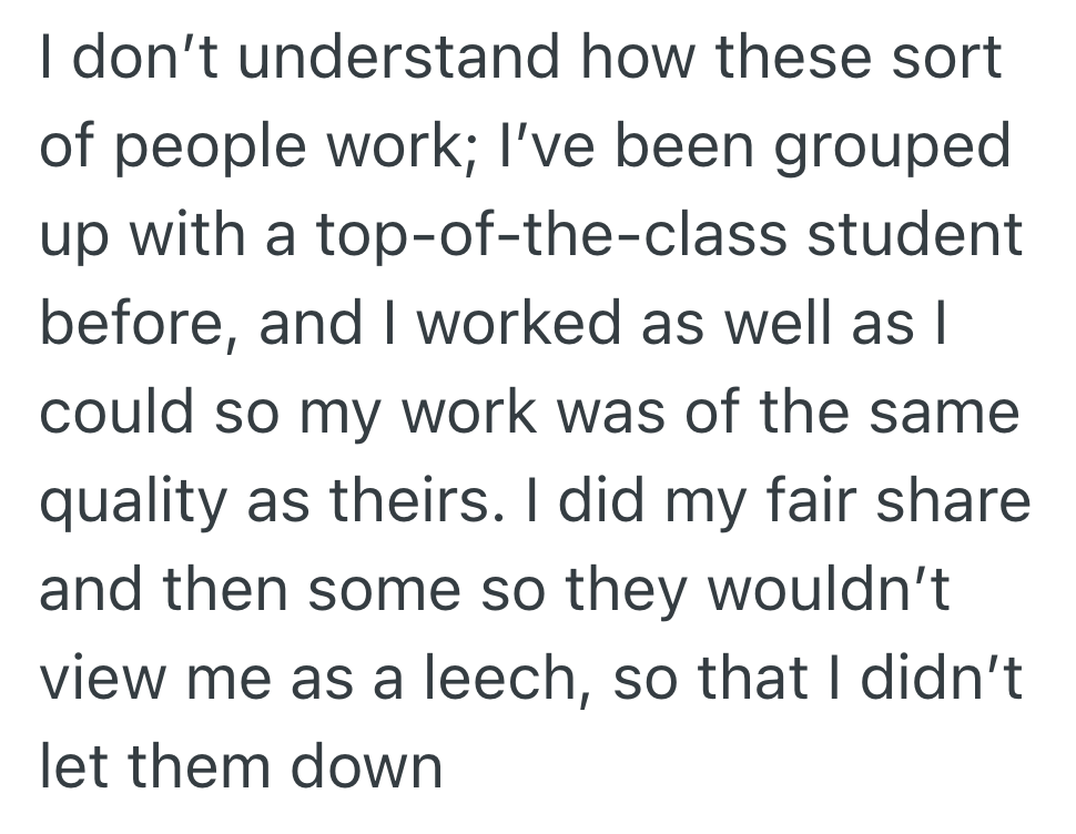 Screenshot 2025 10 21 at 11.00.48 PM Student Is In A Group Project With Bad Students Who Refuse To Work, So She Lets Them Fail The Class Because It Wont Count Toward Her Final Grade
