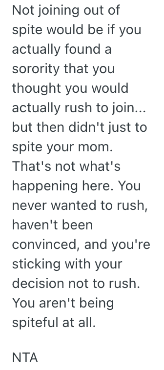 Screenshot 2025 10 21 at 3.21.23 PM A College Students Mom Wont Stop Pressuring Her To Join A Sorority And Now She Doesnt Want To Have Anything To Do With It