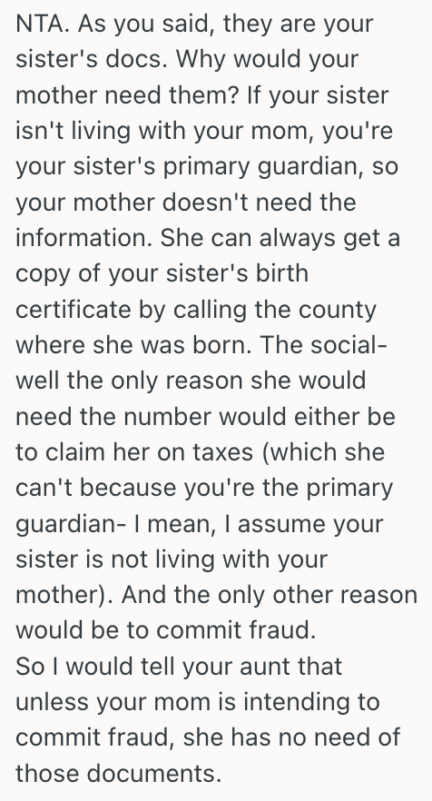 Screenshot 2025 10 22 at 11.09.30 Caring Brother Has Had Custody Of His Sister For Three Years, But His Mom Has Always Retained His Sisters Documents, And Now Thats Causing Some Big Problems