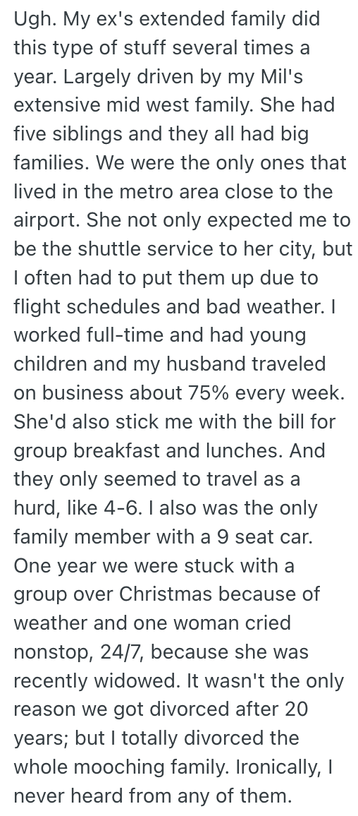 Screenshot 2025 10 22 at 11.31.08 Retired Husband Chauffeured His Wifes Family Member And Paid Her Way Through Her Vacation. But When More Family Tried To Follow, He Put His Foot Down
