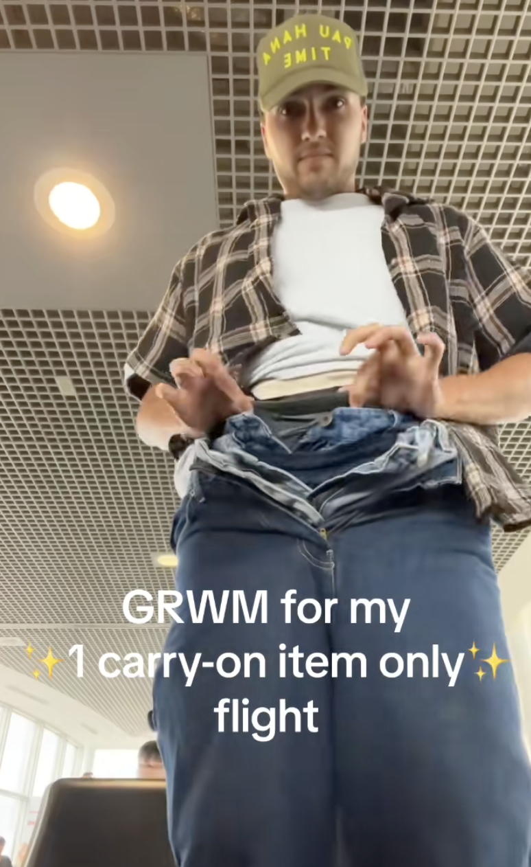 man wearing layers of clothes