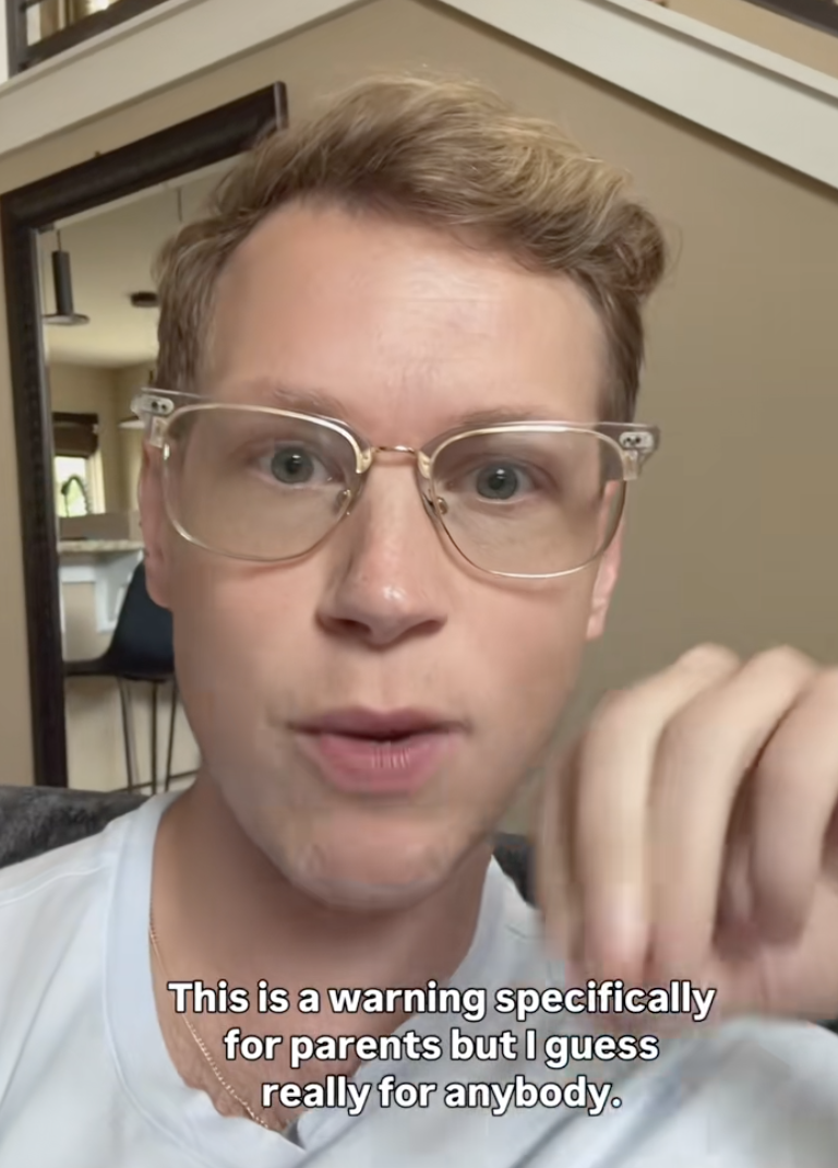 man talking to tiktok viewers