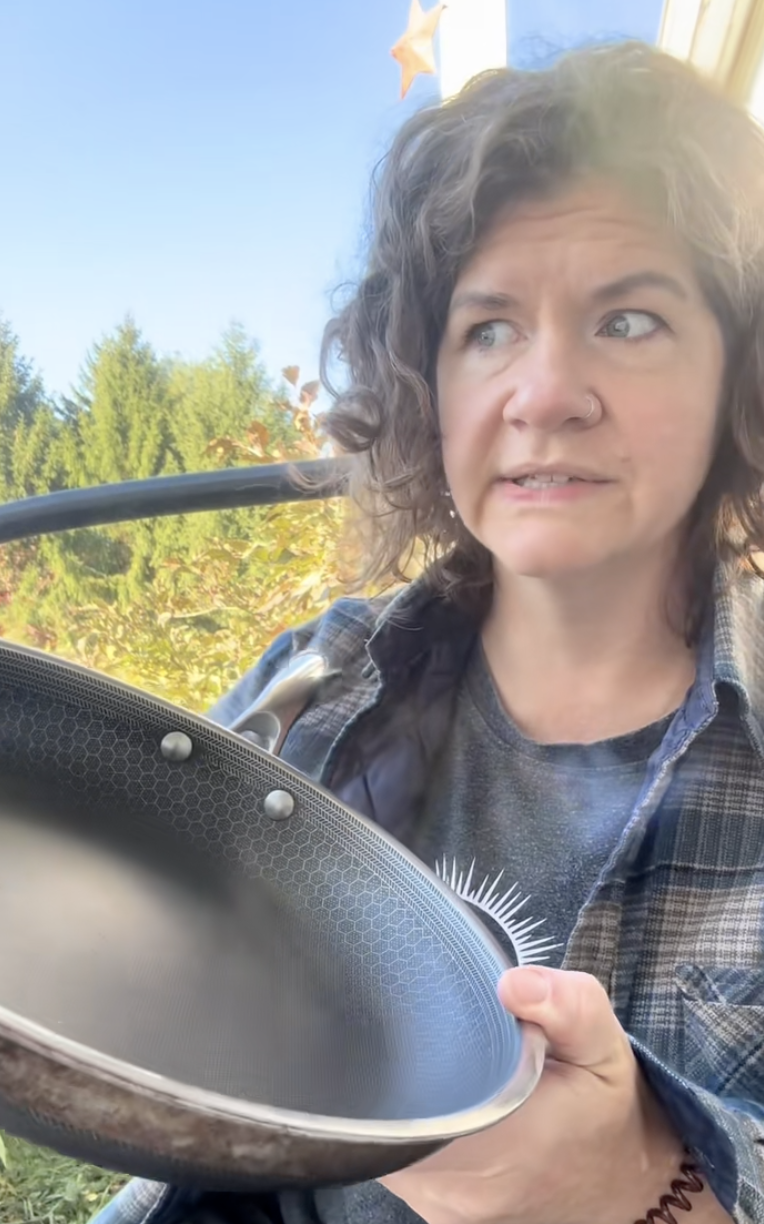 woman talking to tiktokkers