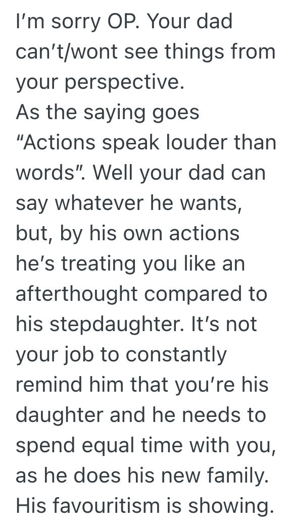 Screenshot 2025 10 23 at 11.38.28 PM Teenage Girl Is Sick Of Her Dad Prioritizing His Stepkids Over Her, So She Decides She Doesnt Want To Go To A Concert With Him
