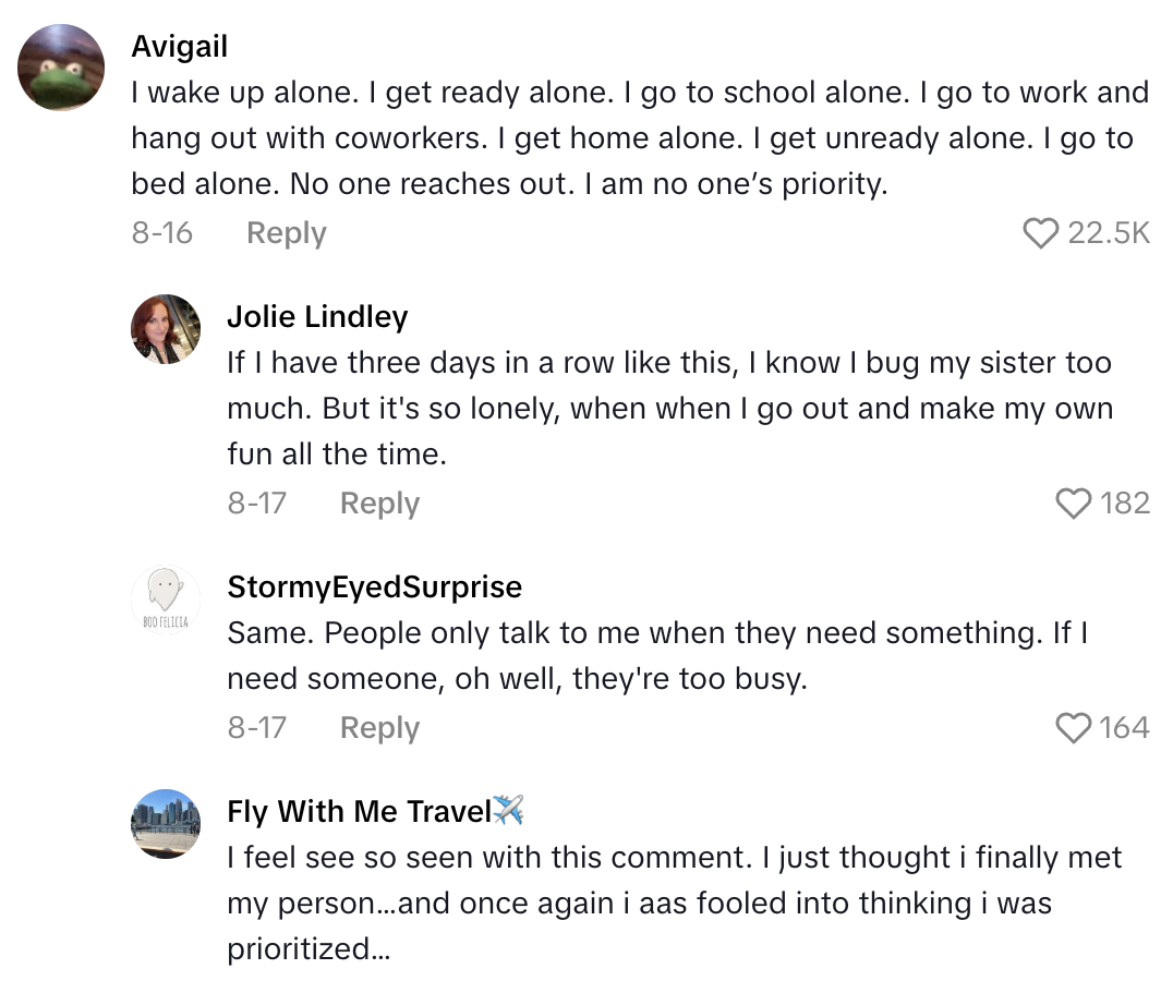 Screenshot 2025 10 23 at 11.40.07 AM I am no one’s first choice. I am no one’s first call.   A Chronically Single Woman Talked About How She Struggles Without Having A Partner To Share Her Life With