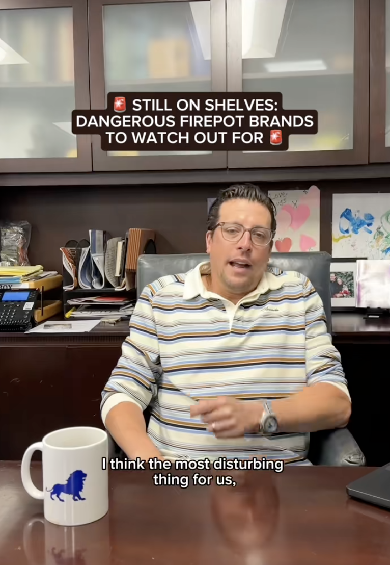 man talking about fire safety