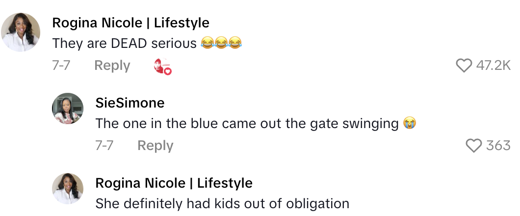 Screenshot 2025 10 23 at 8.34.13 AM A TikTokkers Mother and Aunt Got Real When She Asked Them What They Liked About Being Moms