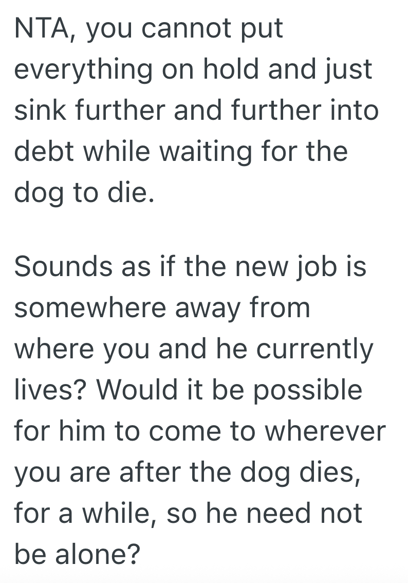 Screenshot 2025 10 23 at 9.01.28 AM Girlfriend Considers Taking A Better Paying Job Over The Holidays, But Boyfriend Begs Her To Stay Home Because His Dog Is Near The End