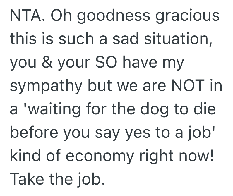 Screenshot 2025 10 23 at 9.01.33 AM Girlfriend Considers Taking A Better Paying Job Over The Holidays, But Boyfriend Begs Her To Stay Home Because His Dog Is Near The End
