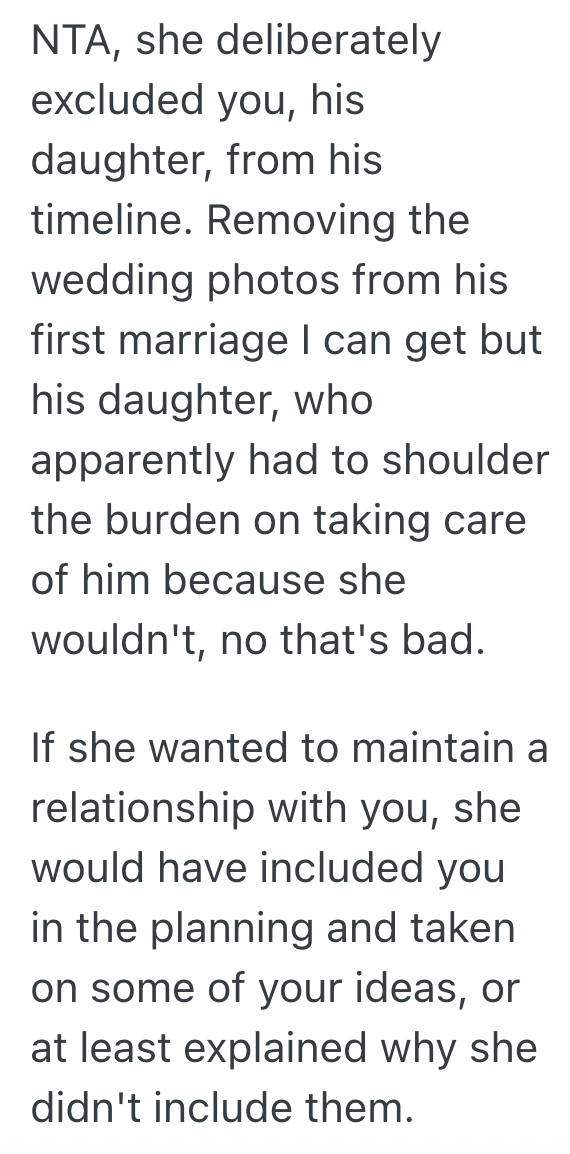 Screenshot 2025 10 24 at 11.47.28 PM Woman Feels Hurt That Her Stepmother Didnt Include Any Personal Photos Of Her At Her Dads Funeral, So Shes Thinking About Going No Contact