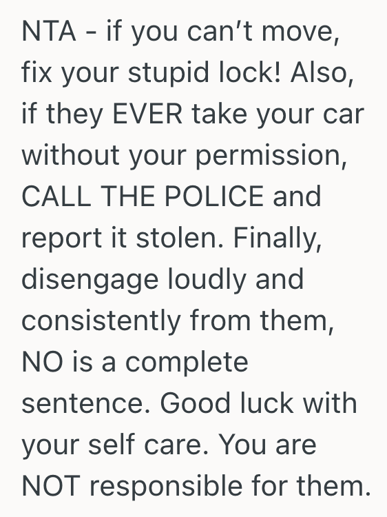 Screenshot 2025 10 24 at 2.44.49 PM Older Couple Insists That College Student Neighbor Let Them Borrow Her Car Whenever They Need It, But When She Refuses To Open The Door, They Call The Cops