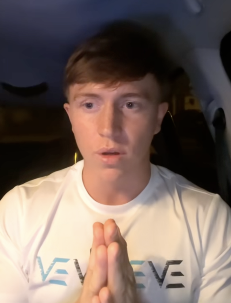 man talking to tiktok viewers