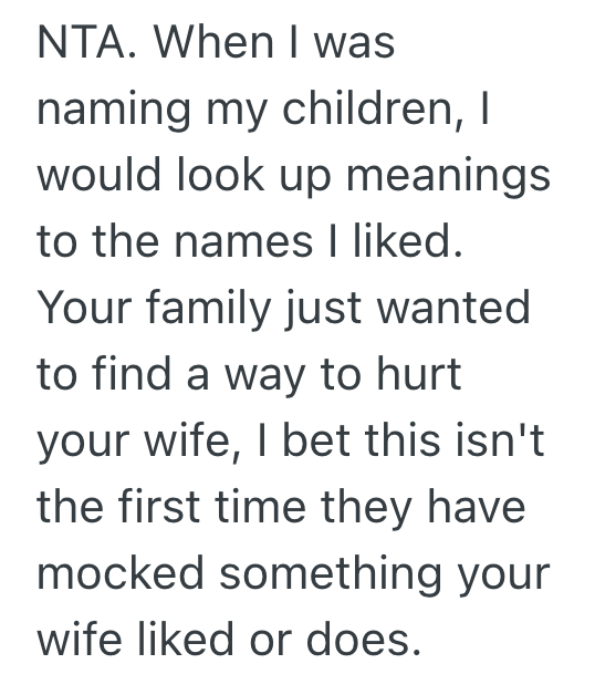 Screenshot 2025 10 26 at 3.17.31 PM His Wife Wants To Pick A Meaningful Baby Name, But His Family Mocked Her For Thinking A Names Meaning Matters