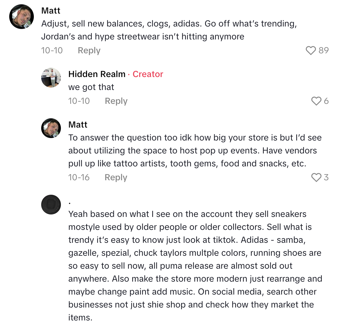 Screenshot 2025 10 26 at 6.14.55 PM All these things are going for well under retail, and we have them priced under retail.   A Store Owner Talked About Why He Thinks The Sneaker Market Is Collapsing