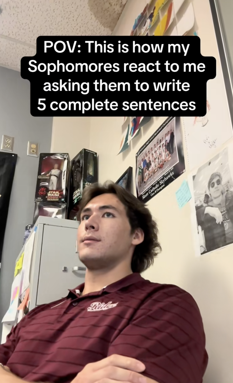 teacher in a classroom