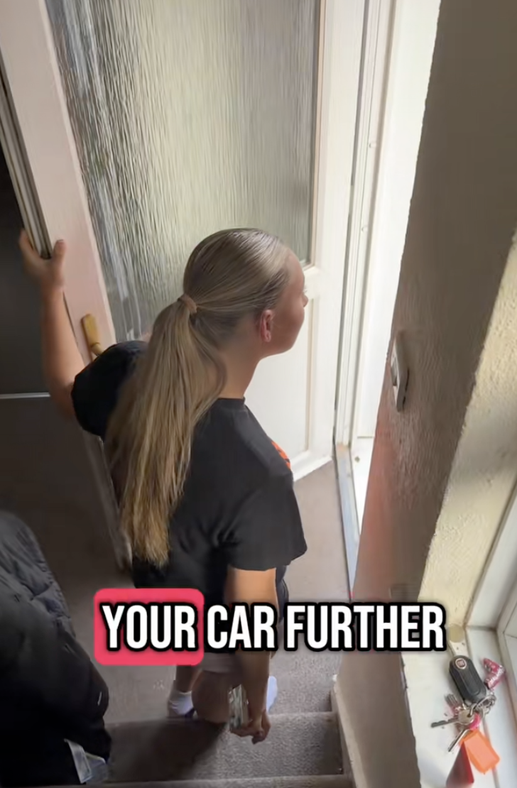 woman talking to a neighbor