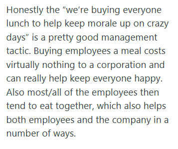 Screenshot 2025 10 27 152706 Company Wanted To Cancel Its Employees PTO Because They Were Giving Them Lunch, So The Employees Stopped Taking Any Food Until The Company Decided To Change Its Policies