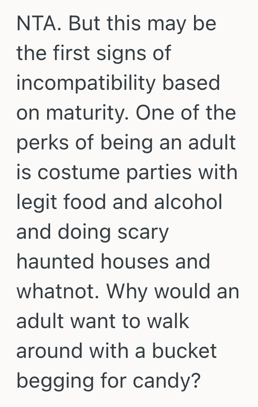Screenshot 2025 10 27 at 11.56.15 AM His Girlfriend Insisted They Go Trick Or Treating As Adults, But He Refused And Now He Feels Like A Total Wet Blanket