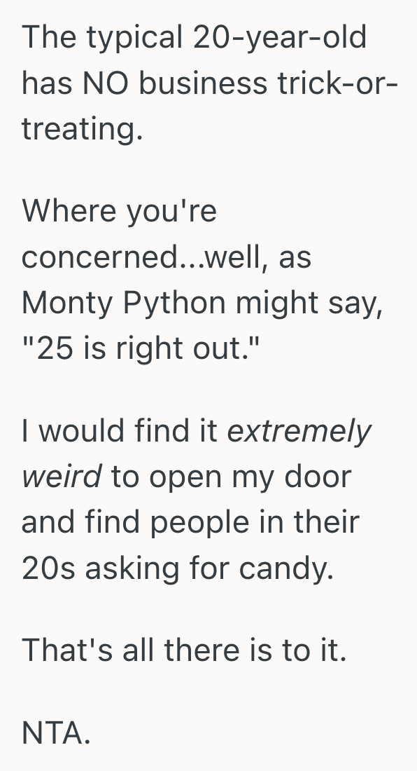 Screenshot 2025 10 27 at 12.01.47 PM His Girlfriend Insisted They Go Trick Or Treating As Adults, But He Refused And Now He Feels Like A Total Wet Blanket