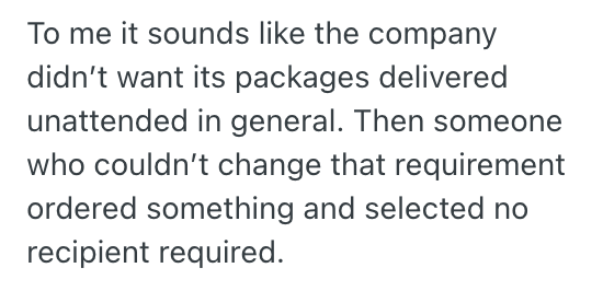 Screenshot 2025 10 27 at 5.15.58 PM Delivery Person Tried To Deliver A Package To A Business, But Their Delivery Instructions Prevented Them From Leaving The Package Unattended