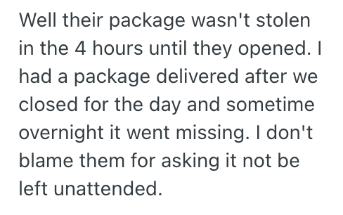 Screenshot 2025 10 27 at 5.16.57 PM Delivery Person Tried To Deliver A Package To A Business, But Their Delivery Instructions Prevented Them From Leaving The Package Unattended
