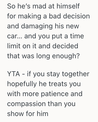 Screenshot 2025 10 27 at 6.16.48 PM Her Husband Scratched His New Car And Complained About It For Hours, So She Dismissed His Feelings, Saying Its Just A Scratch