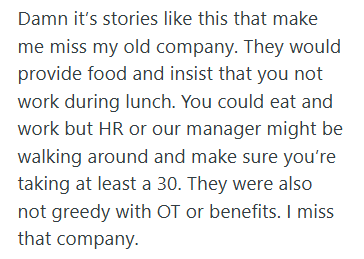 Screenshot 2025 10 28 164019 Company Wanted To Cancel Its Employees PTO Because They Were Giving Them Lunch, So The Employees Stopped Taking Any Food Until The Company Decided To Change Its Policies