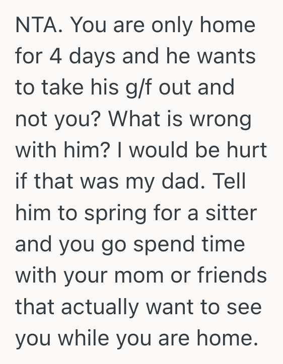 Screenshot 2025 10 28 at 4.11.08 PM Students Dad Tried To Use Her College Break For Free Babysitting, So She Said No And Refused To Be Taken Advantage Of