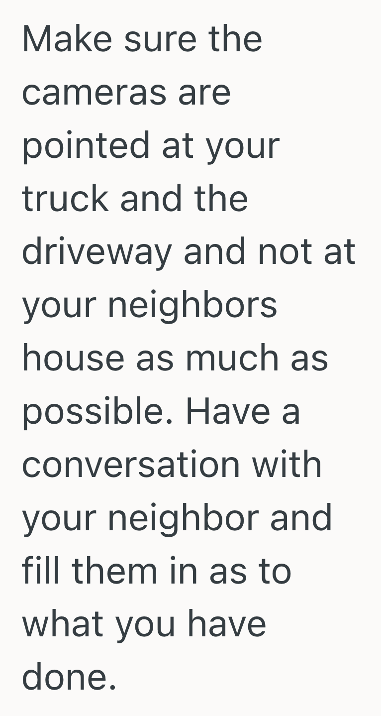 Screenshot 2025 10 28 at 4.53.47 PM Homeowner Installed Security Cameras To Protect His Truck, So His Neighbors Turned On Him And Claimed He Was Spying On Their Property