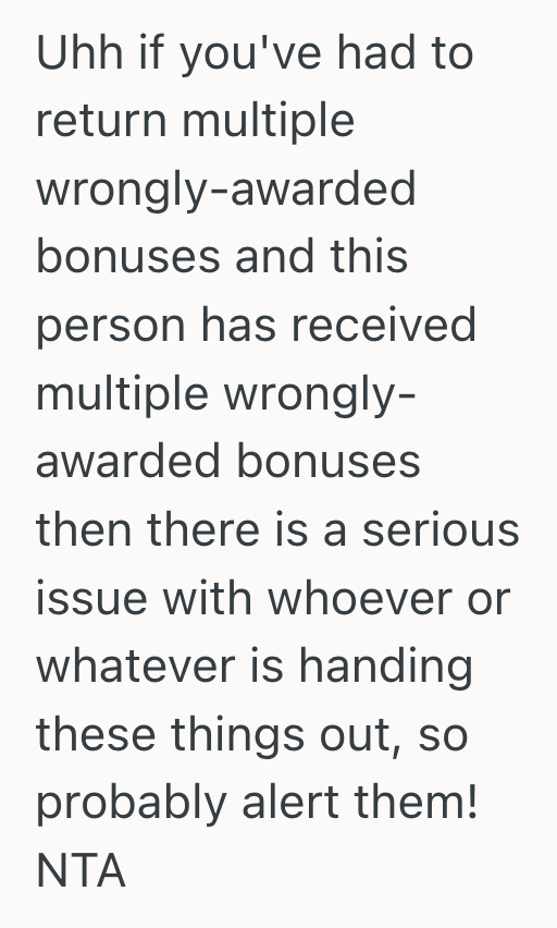 Screenshot 2025 10 28 at 9.01.41 PM Employees Coworker Cashed In On A Bonus Meant For Them, So They Debated Whether To Call Them Out For Their Dishonesty