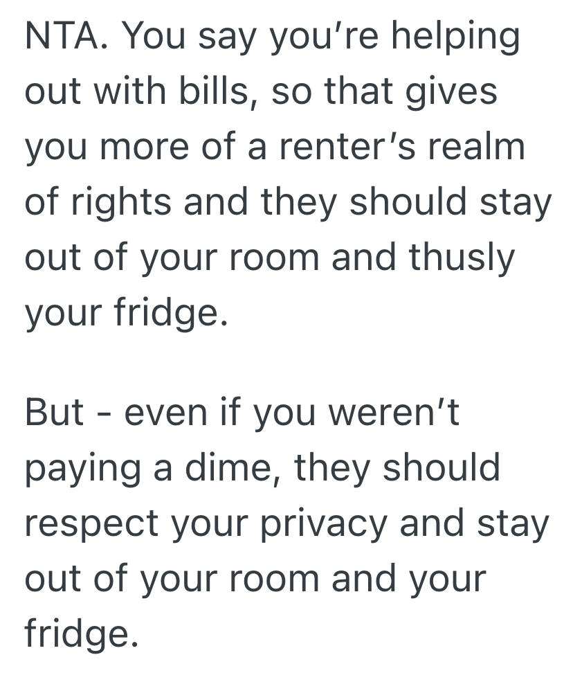 Screenshot 2025 10 28 at 9.51.42 PM Son Puts A Lock On His Own Mini Fridge To Curb Snacking And Stop Parental Snooping, But His Parents Call It “Selfish And Immature”
