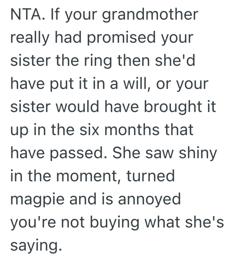 Screenshot 2025 10 29 at 10.22.07 AM e1761747916725 Granddaughter Finds A Gold Ring While Sorting Her Late Grandma’s Things, But Her Sister Accuses Her Of Stealing A Promised Heirloom