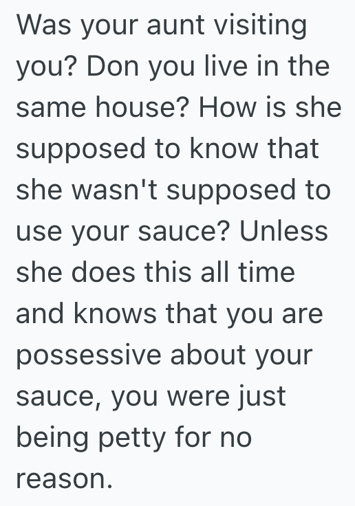 Screenshot 2025 10 29 at 9.44.32 PM Woman Notices That Half Of Her Favorite Sauce Is Missing, So When She Finds Out Whos Responsible, She Switches The Sauce With Soy Sauce