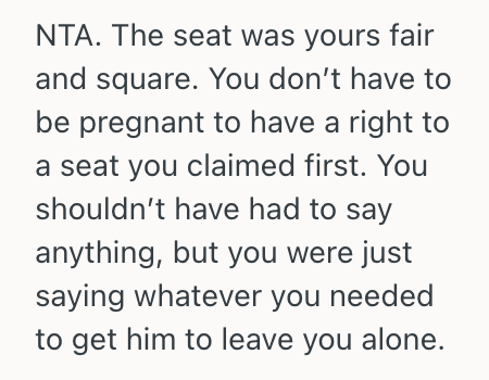 Screenshot 2025 10 30 at 1.13.29 AM Woman Lied About Being Pregnant To Stop An Elderly Man From Taking Her Friend’s Seat, But Now She’s Wondering If She Went Too Far