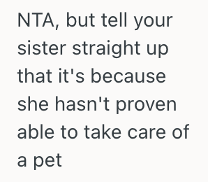 Screenshot 2025 10 30 at 1.31.56 AM Sibling Didnt Tell Her Neglectful Sister Where She Would Be Getting Her New Dog, So Her Sister Got Upset And Called Her Unreasonable