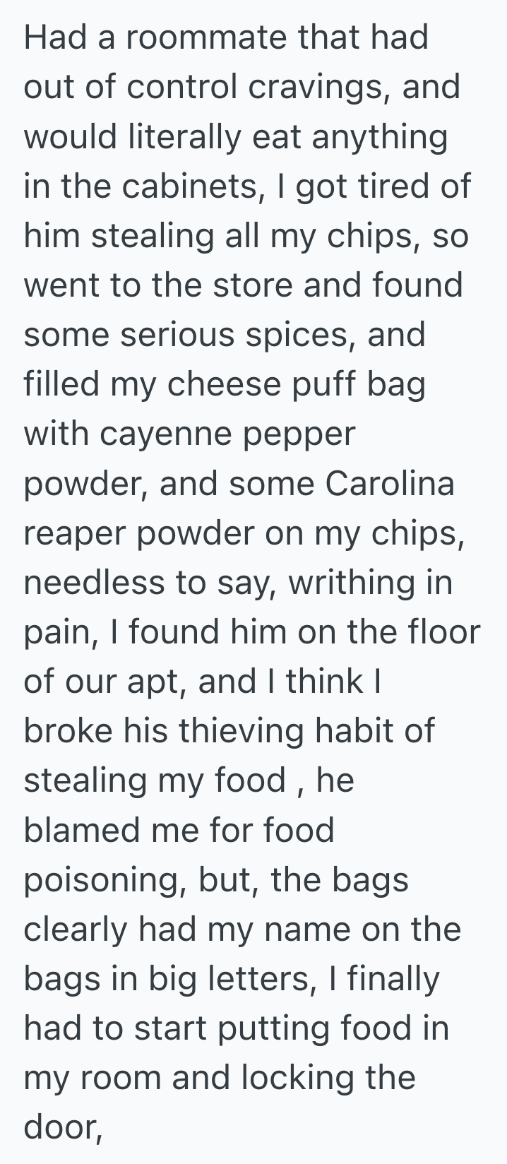 Screenshot 2025 10 30 at 2.17.53 PM Mans Roommate Kept Stealing His Favorite Snacks, So He Filled His Backpack With Cheeto Dust And Taught Him A Very Messy Lesson